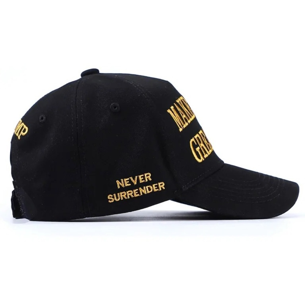 Trump Black Cap Gold Embroidery Golden Era MAGA Hat Make America Great Again - Picture 8 of 16
